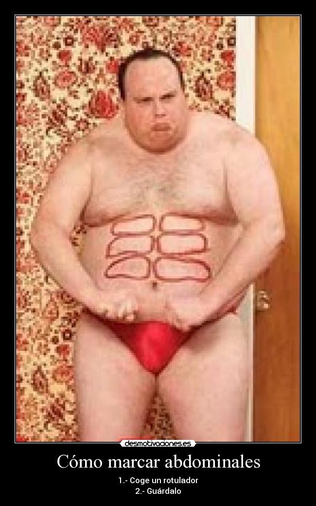 Cómo marcar abdominales - 1.- Coge un rotulador
2.- Guárdalo