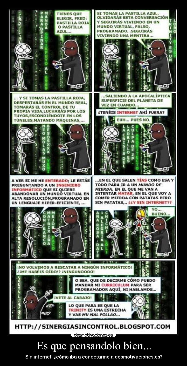 carteles matrix internet desmotivaciones