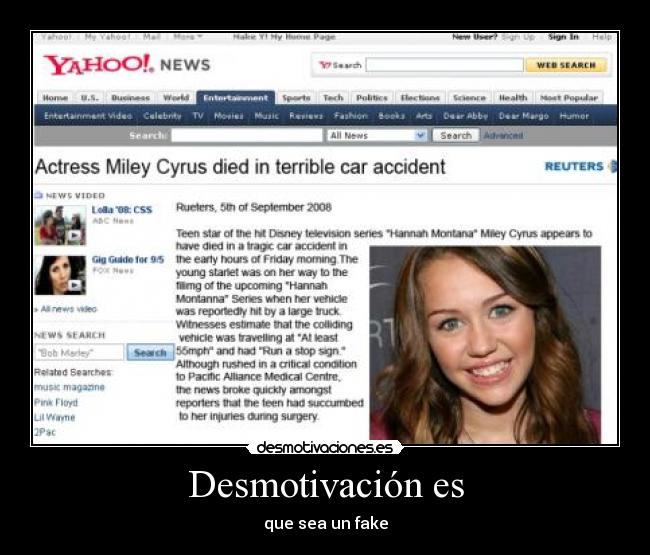 Desmotivación es - que sea un fake