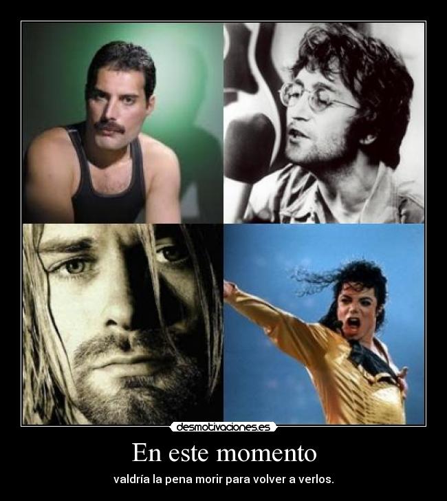 carteles michael jackson kurt cobain freddie mercury jhon lennon morir musica desmotivaciones