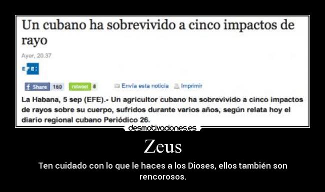 carteles zeus rayo trueno relampago dios desmotivaciones