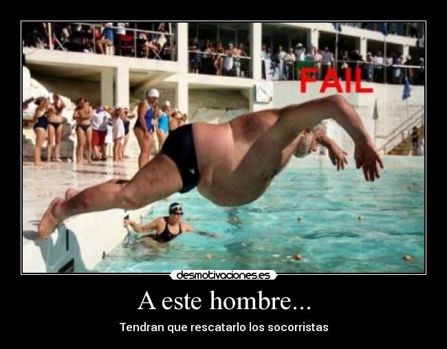 A este hombre... - Tendran que rescatarlo los socorristas