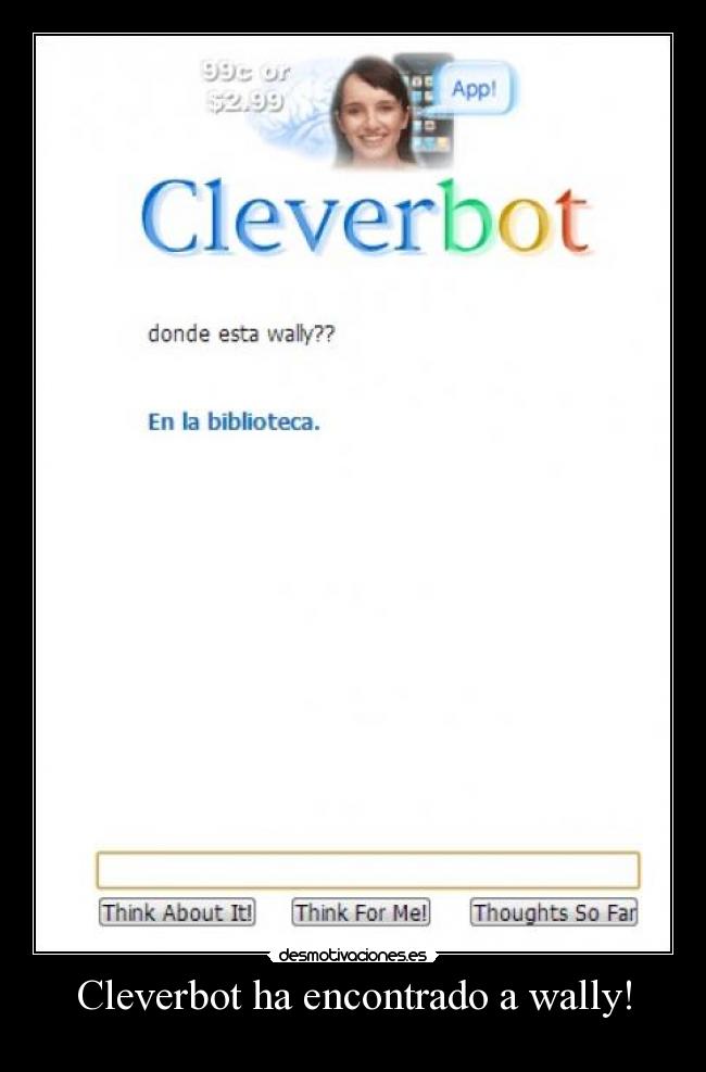Cleverbot ha encontrado a wally! -
