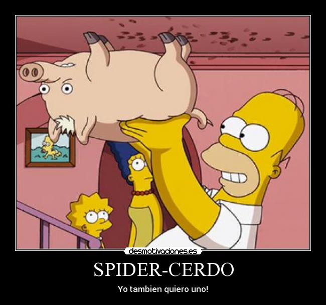 carteles spider cerdo desmotivaciones