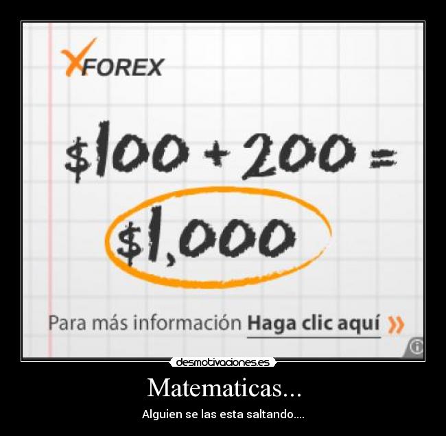 Matematicas... - Alguien se las esta saltando....
