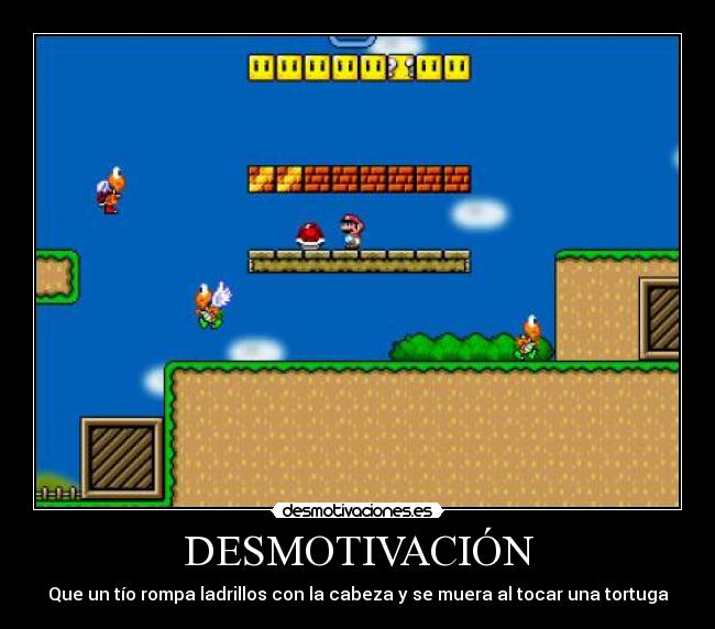 DESMOTIVACIÓN - Que un tío rompa ladrillos con la cabeza y se muera al tocar una tortuga