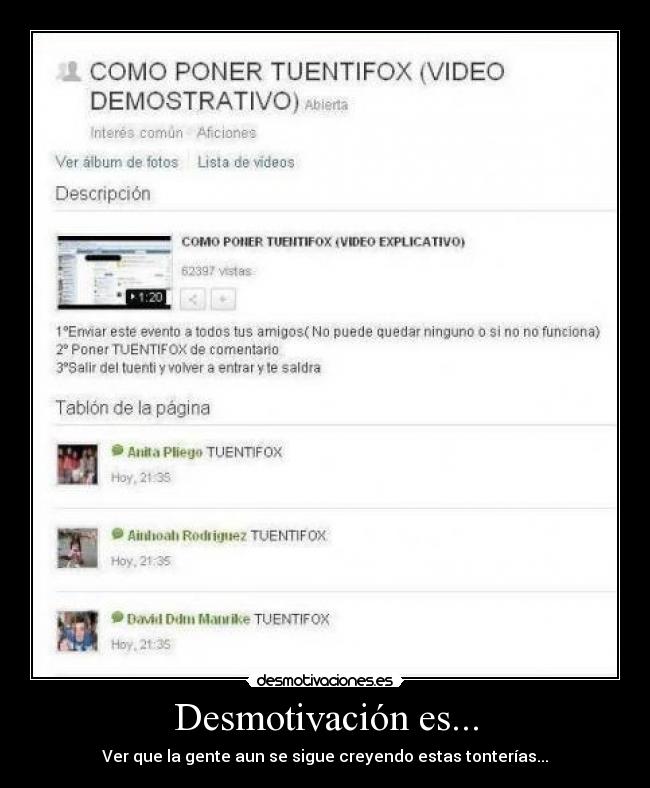 carteles pon tuenti colores desmotivaciones