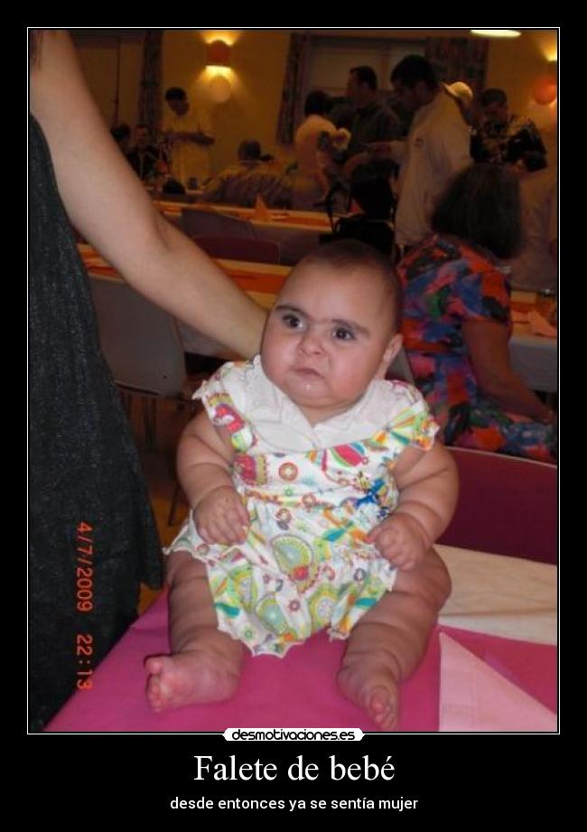 Falete de bebé - desde entonces ya se sentía mujer