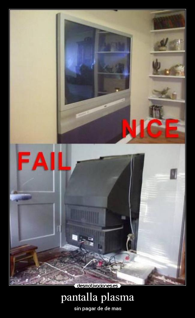 pantalla plasma - sin pagar de de mas