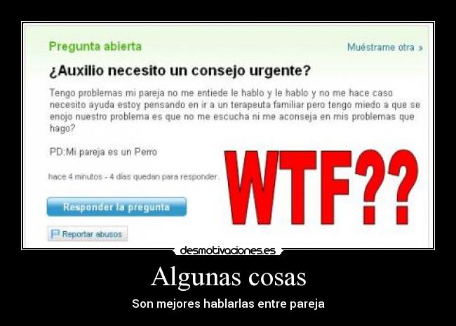 Algunas cosas - Son mejores hablarlas entre pareja