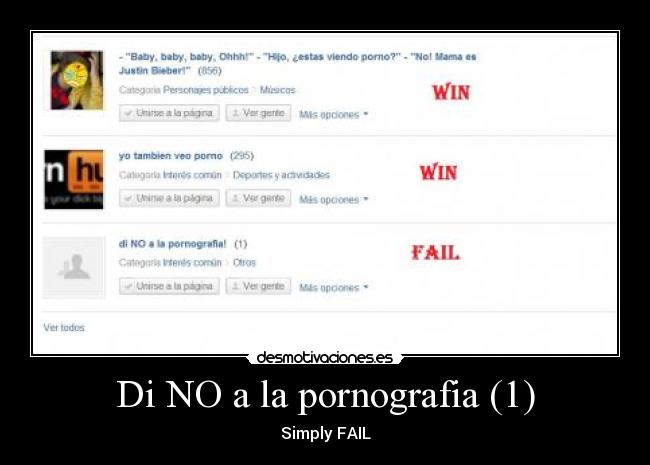 Di NO a la pornografia (1) - Simply FAIL