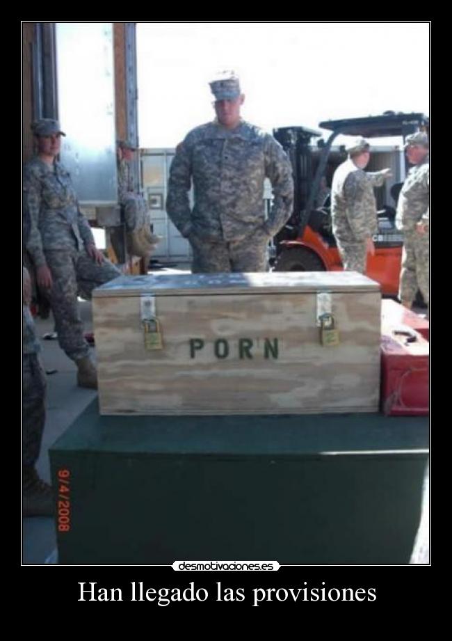 Han llegado las provisiones -