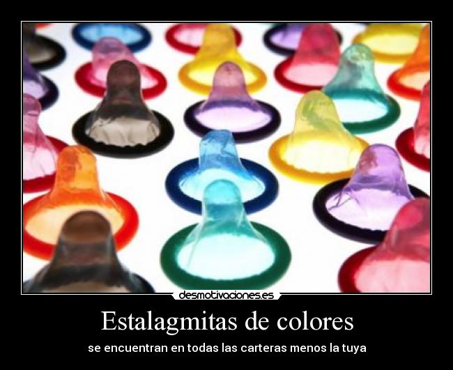 carteles condon condones colores color sexo desmotivaciones