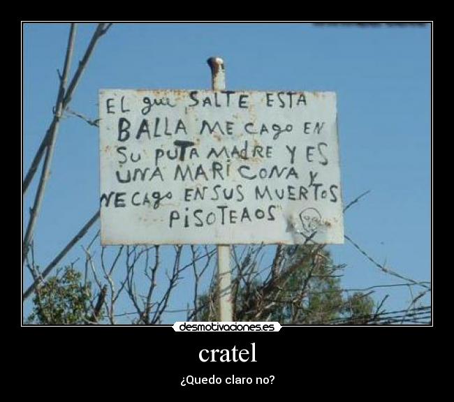 cratel - ¿Quedo claro no?