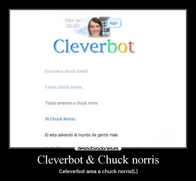 Cleverbot & Chuck norris - Celeverbot ama a chuck norris(L)
