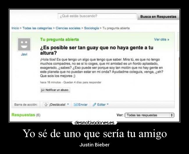 Yo sé de uno que sería tu amigo - 