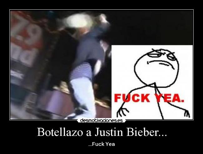 Botellazo a Justin Bieber... - 