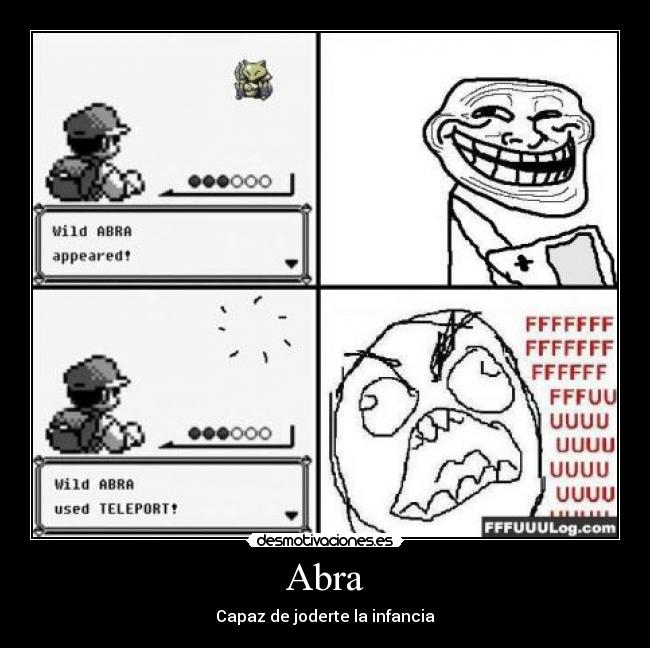 carteles pokemon abra desmotivacion infancia desmotivaciones