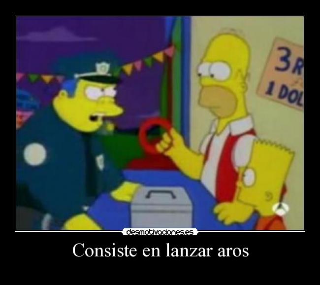 Consiste en lanzar aros - 