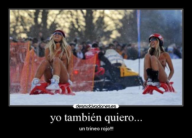 yo también quiero... - un trineo rojo!!!