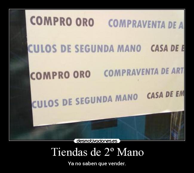 Tiendas de 2º Mano -