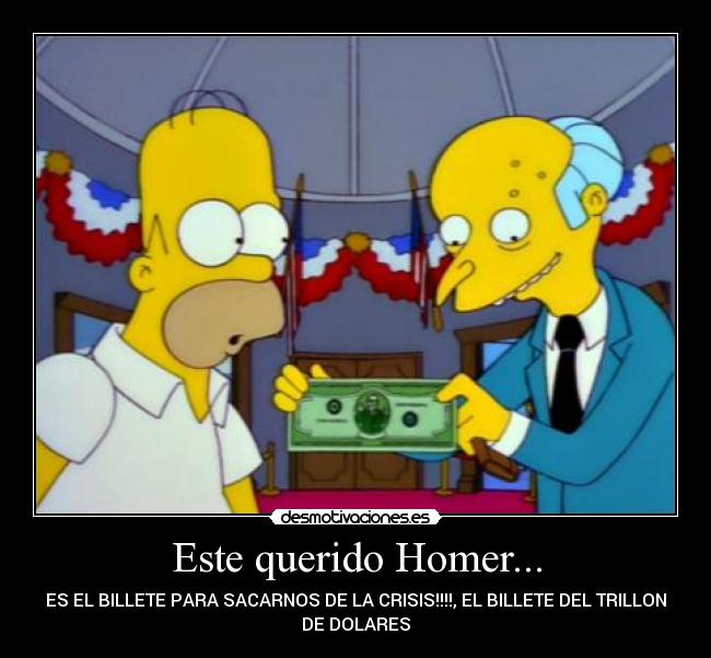carteles homer billete simpson desmotivaciones