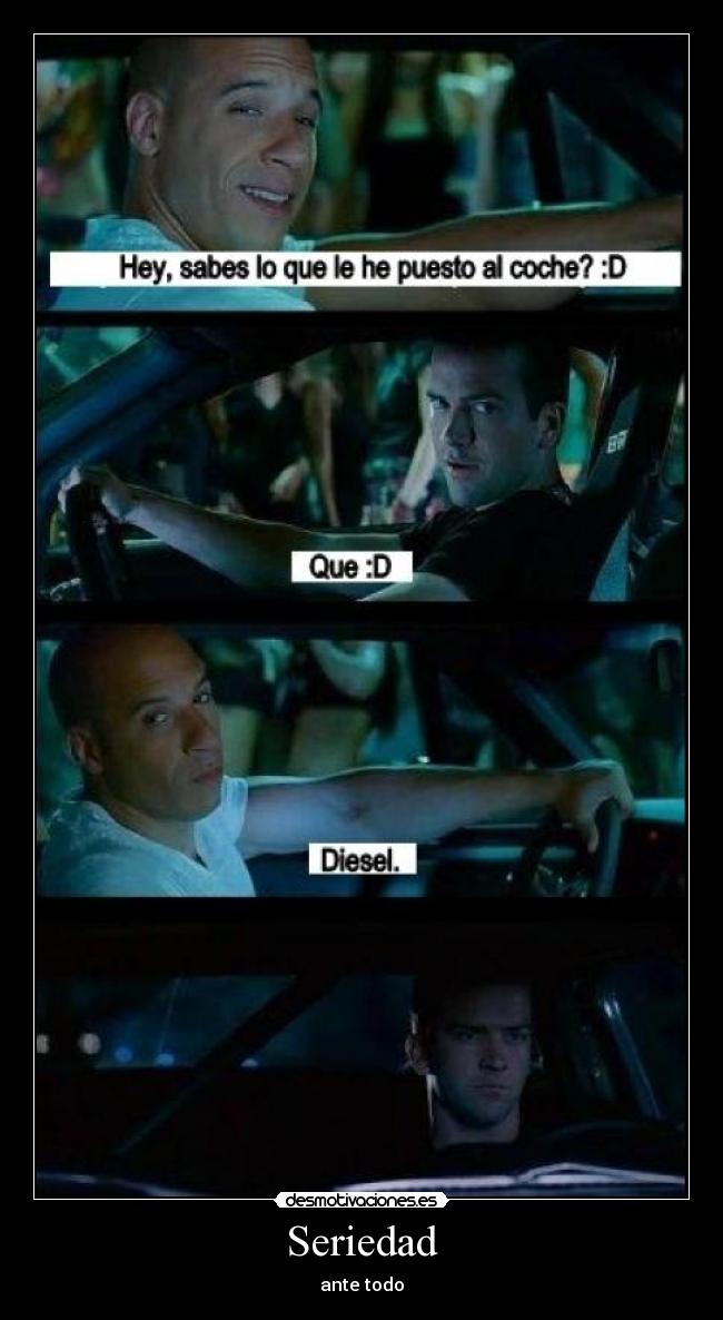 Seriedad - ante todo