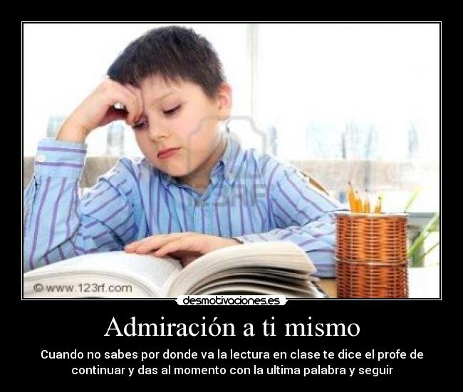 Admiración a ti mismo -