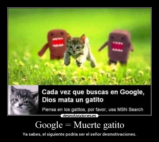 Google = Muerte gatito -