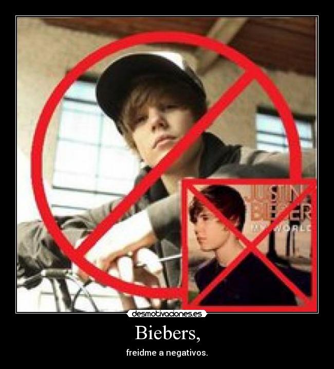 carteles justin bieber negativos desmotivaciones
