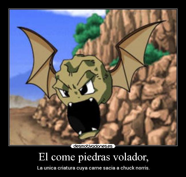 El come piedras volador, - 