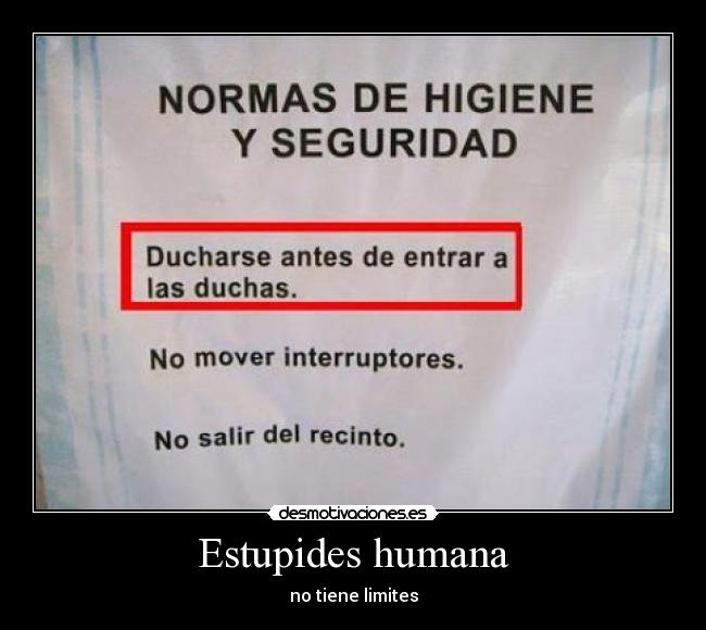 Estupides humana - no tiene limites