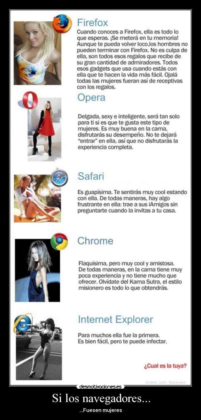 Si los navegadores... - ...Fuesen mujeres