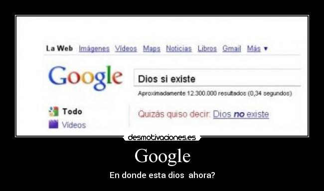 Google - En donde esta dios ahora?