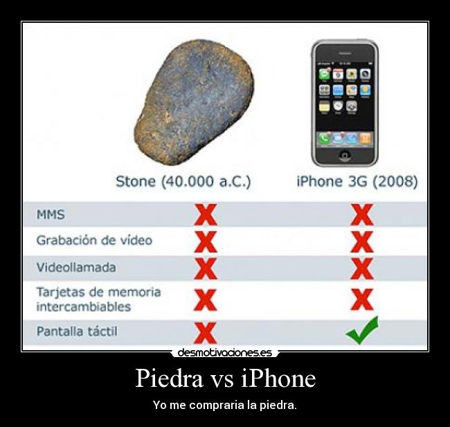 Piedra vs iPhone -