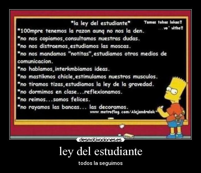 ley del estudiante - todos la seguimos