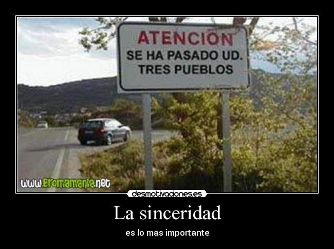 La sinceridad -