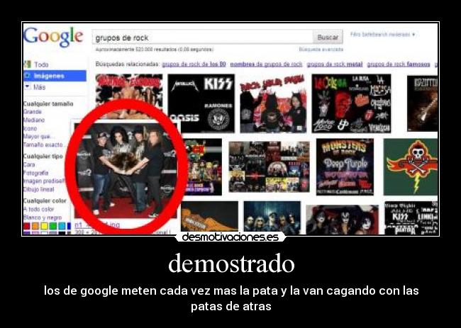 demostrado - los de google meten cada vez mas la pata y la van cagando con las patas de atras