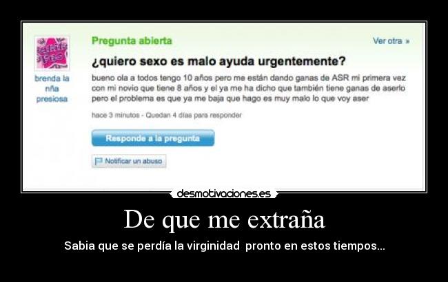 De que me extraña -