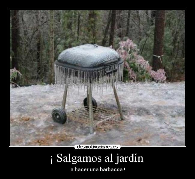 ¡ Salgamos al jardín  - a hacer una barbacoa !