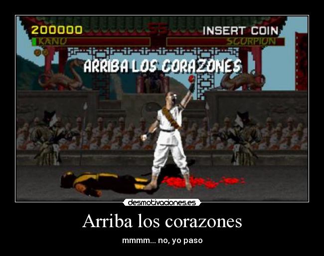 carteles mortal kombat corazon corazones desmotivaciones