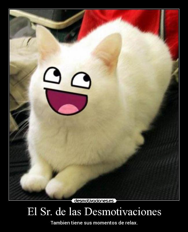 El Sr. de las Desmotivaciones - Tambien tiene sus momentos de relax.