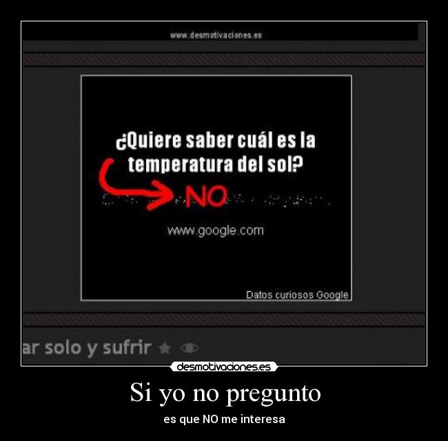 Si yo no pregunto - 