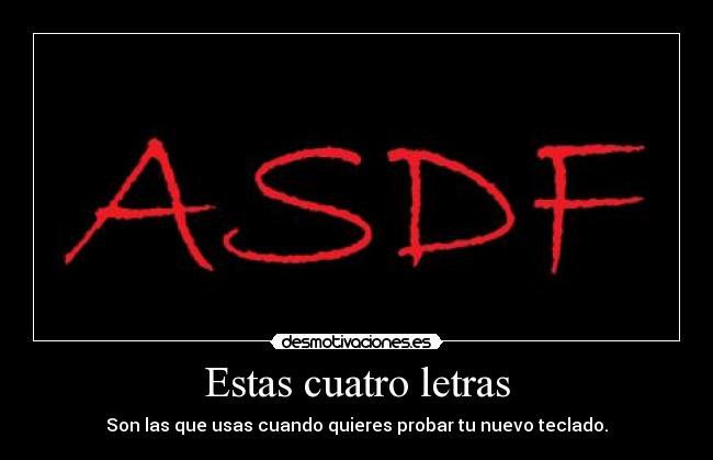 Estas cuatro letras -