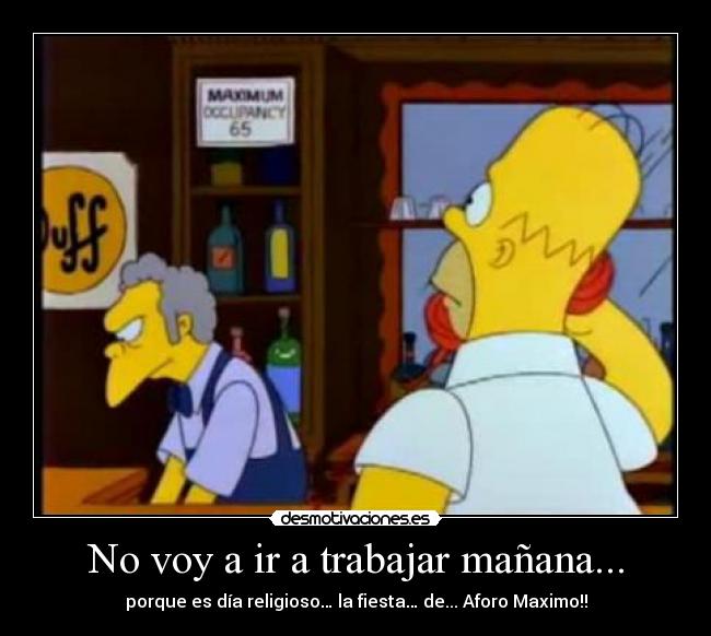 No voy a ir a trabajar mañana... - 