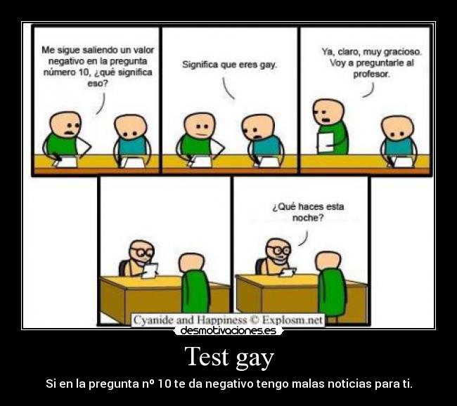 Test gay - Si en la pregunta nº 10 te da negativo tengo malas noticias para ti.