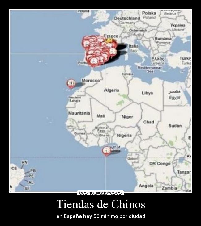 Tiendas de Chinos - en España hay 50 minimo por ciudad
