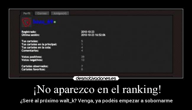 ¡No aparezco en el ranking! - 