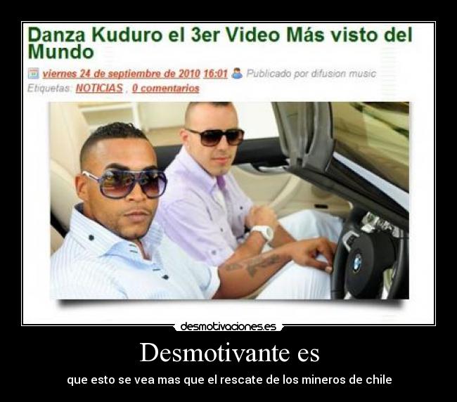 Desmotivante es - que esto se vea mas que el rescate de los mineros de chile