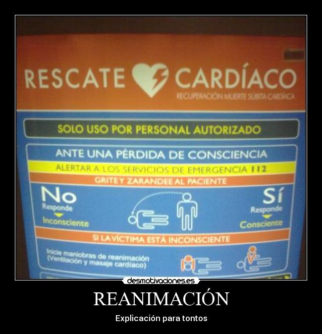 carteles reanimacion corazon ataque infarto desmotivaciones